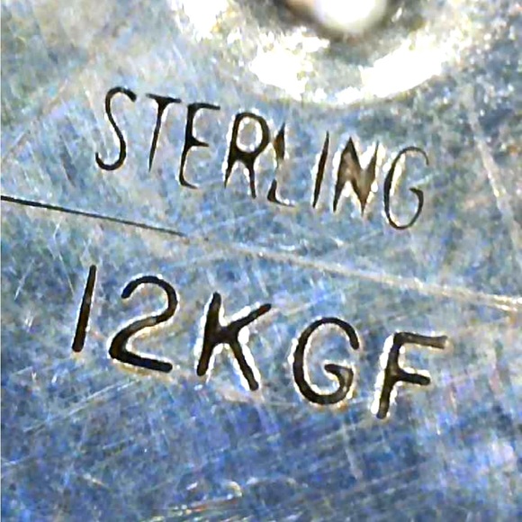 VTG VHC Chavez Navajo Pearl and Heart Sterling Silver 925 14KGF Beaded Necklace - Picture 7 of 8